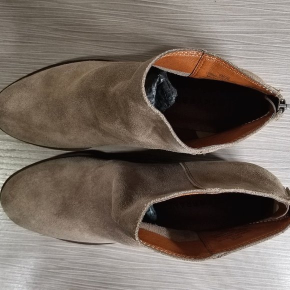 Lucky Brand Bremma Bootie, Taupe Suede, Womens Size Size 6 - Picture 8 of 10